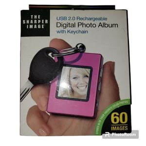 Vintage The Sharper Image USB 2.0 Recharable Digital Photo Album Keychain
